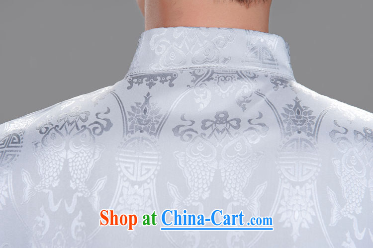 Double-fish and longevity, older men with short summer short-sleeved T-shirt and Chinese silk 2014 summer shirt silver 185/104 A (XXXL) pictures, price, brand platters! Elections are good character, the national distribution, so why buy now enjoy more preferential! Health