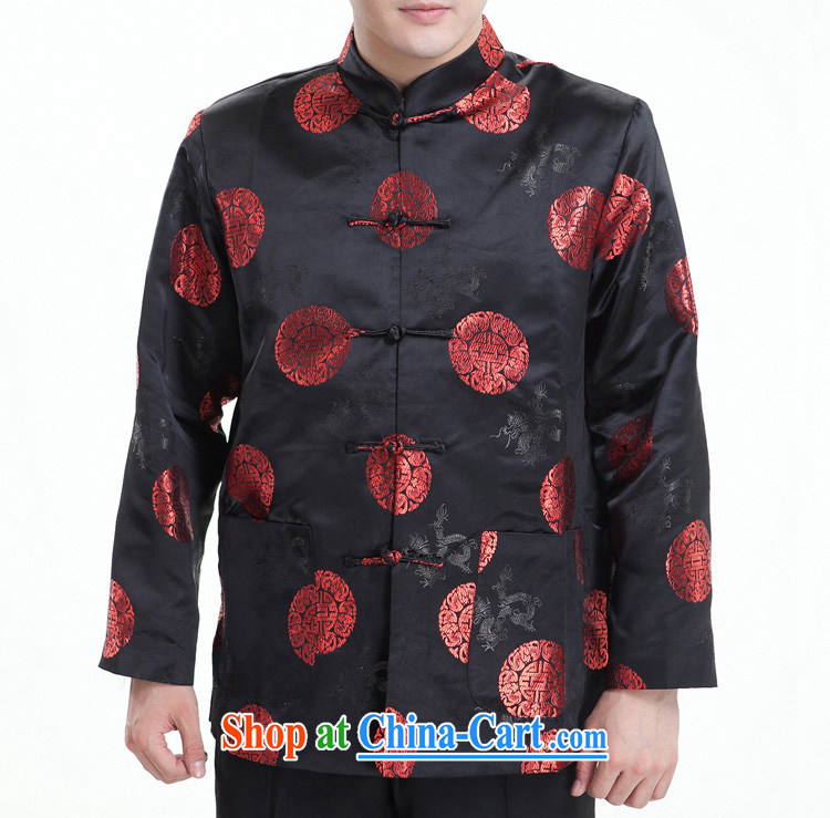 Park Hee-men's long-sleeved Tang replacing the older winter clothes mezzanine quilted coat Happy Birthday Tang Black/spring (mezzanine) 185 / 104 (XXXXL) pictures, price, brand platters! Elections are good character, the national distribution, so why buy now enjoy more preferential! Health