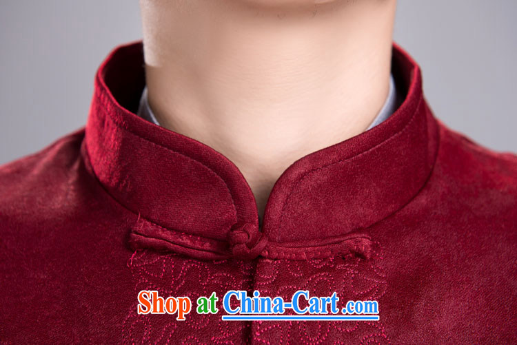 in reuniting old men Tang with winter jackets chamois leather lint-free Chinese wine red 185/104 A (XXXL) pictures, price, brand platters! Elections are good character, the national distribution, so why buy now enjoy more preferential! Health