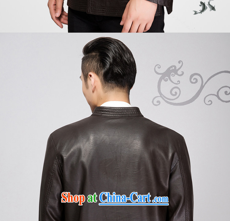 Jack And Jacob - Wolf JIEYA - WOLF Chinese men's Spring and Autumn and long-sleeved leather jacket men's Chinese T-shirt embroidered dragon high-end leather jacket stylish casual brown 175/L pictures, price, brand platters! Elections are good character, the national distribution, so why buy now enjoy more preferential! Health
