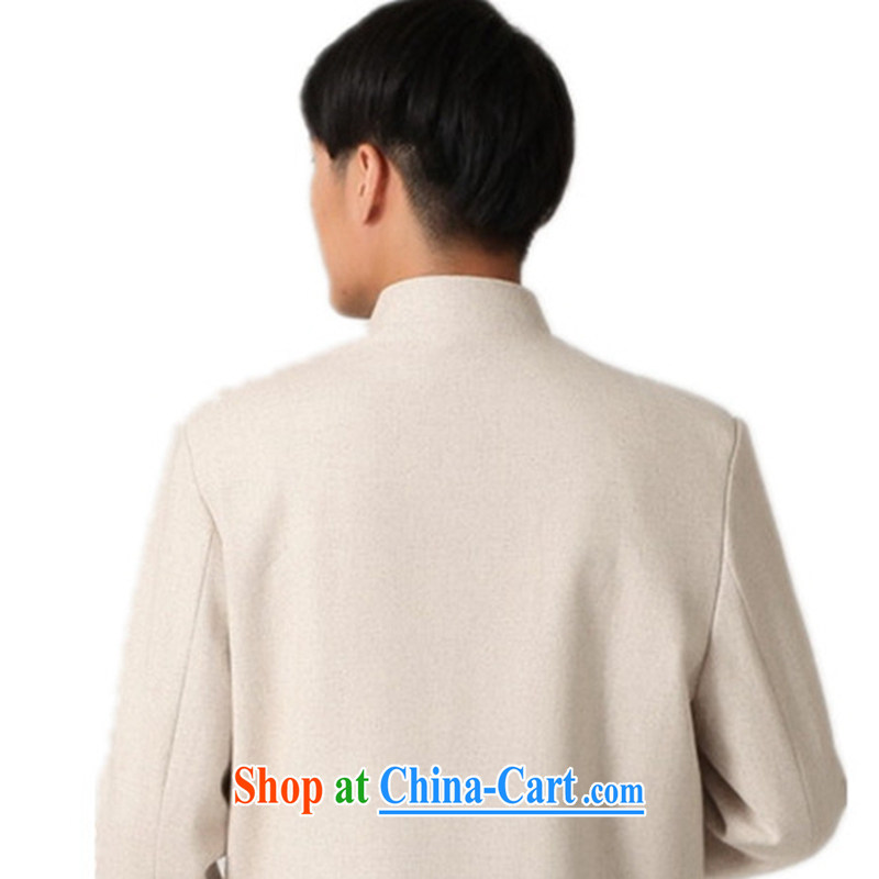 To Green, the Spring and Autumn and Winter Fashion new products and, for solid-colored Ethnic Wind father single-buckle Tang jackets - 2 white 3XL, green, and, shopping on the Internet