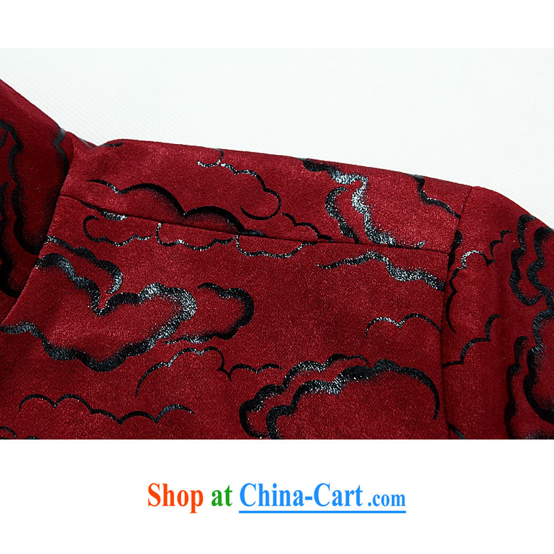 Spring and Autumn and new, older Xiangyun long-sleeved jacket Ethnic Wind up for the charge-back the older jacket relaxed and comfortable Xiangyun long-sleeved jacket father with purple, winter XXXL/190, and mobile phone line (gesaxing), on-line shopping