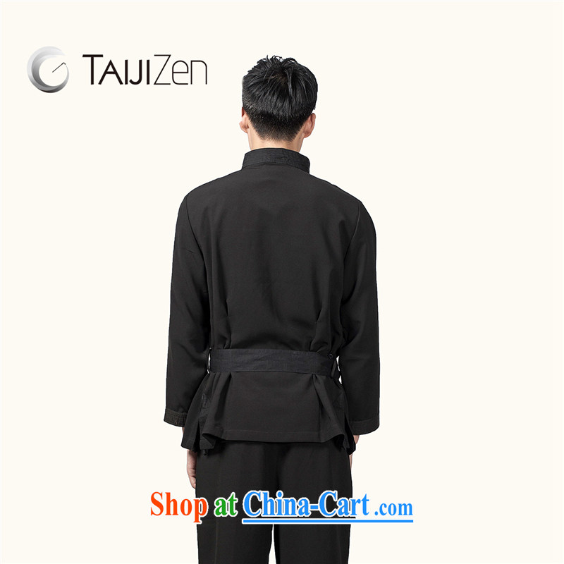 TAIJIZEN Tai Chi retreat 2014 new Autumn and Winter Fashion Tai Chi uniforms men's long-sleeved black cloud the jacket black XXL, TAIJIZen, shopping on the Internet