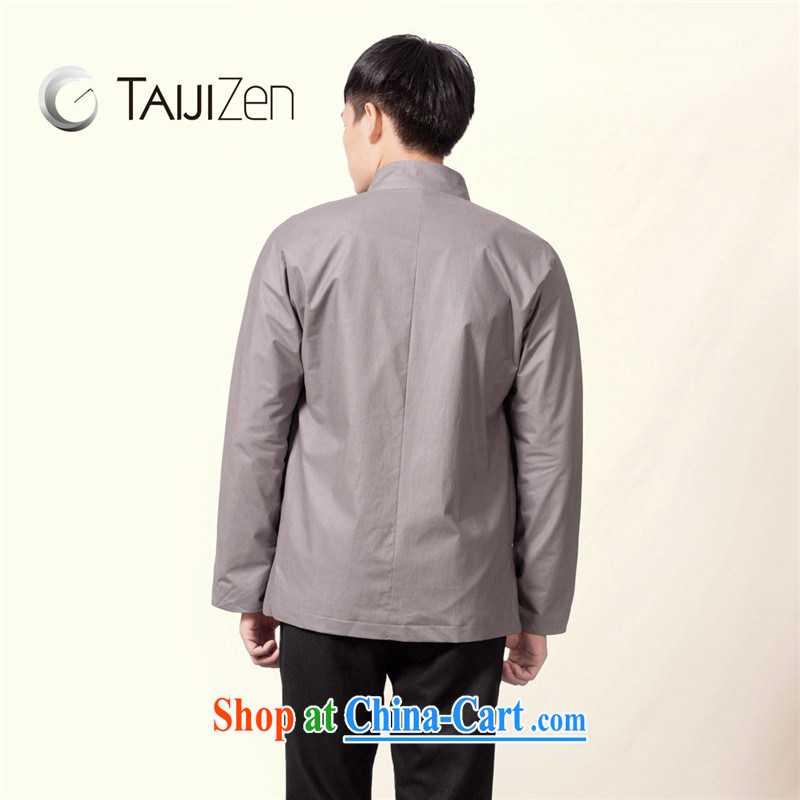 TAIJIZEN Tai Chi retreat 2014 autumn and winter, new China wind men Tang on the buckle and collar wind jacket olive M, TAIJIZen, shopping on the Internet