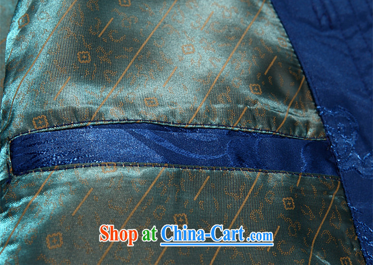 The Spring and Autumn Period, older men Tang with long-sleeved jacket birthday grandfather Tang with male jacket China wind Chinese jacket blue XXXL pictures, price, brand platters! Elections are good character, the national distribution, so why buy now enjoy more preferential! Health