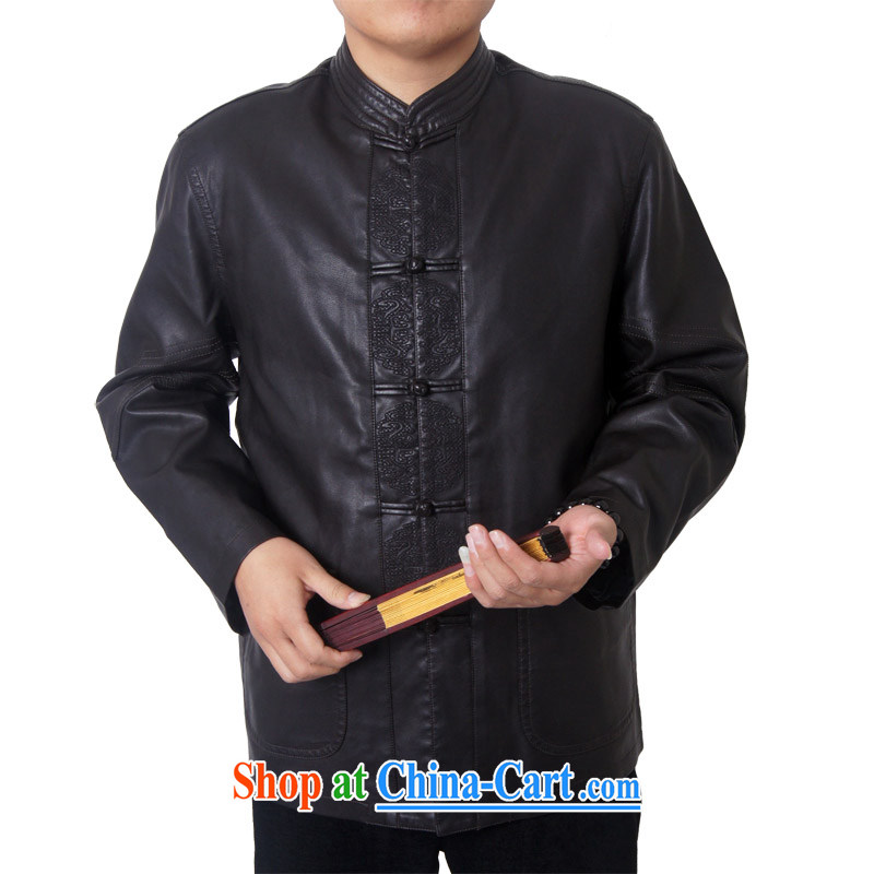 Package-ying, Mr Rafael Hui, and replace the collar high quality thick leather jacket and a leather Chinese Chinese, for Chinese PU jacket 818 black 190, the British Mr Rafael Hui (sureyou), shopping on the Internet