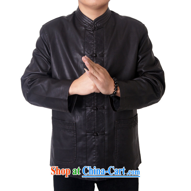 Package-ying, Mr Rafael Hui, and replace the collar high quality thick leather jacket and a leather Chinese Chinese, for Chinese PU jacket 818 black 190, the British Mr Rafael Hui (sureyou), shopping on the Internet