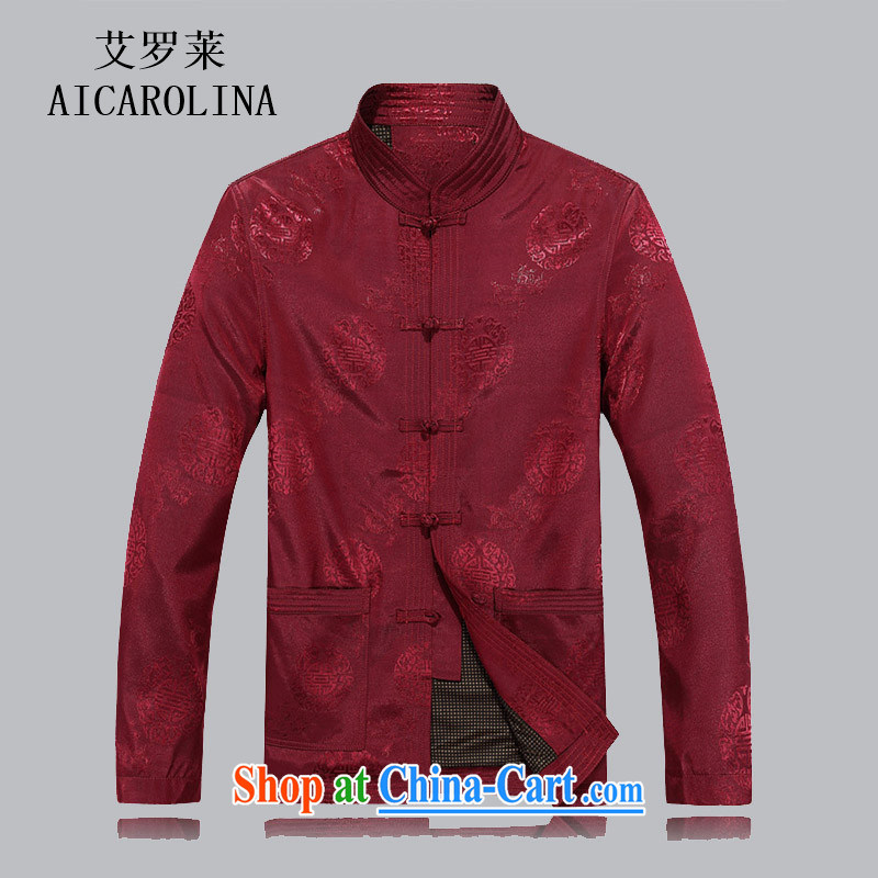 The Honorable Henry Tang, the elderly in autumn and the men's long-sleeved jacket, for Chinese men and grandfather with the Code and red jacket M