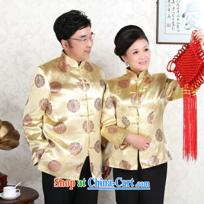Jing An older Chinese couple with the collar China wind dress the life jackets wedding service performance service gold women XXXL, an Jing, shopping on the Internet