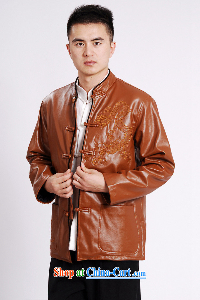 An Jing Tang replacing men long-sleeved jacket Tang fitted T-shirt men's leather jacket water marten hairs Tang with leather jacket and lint-free cloth yellow XXXL pictures, price, brand platters! Elections are good character, the national distribution, so why buy now enjoy more preferential! Health