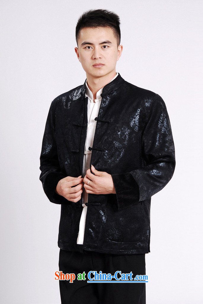 An Jing Tang replacing men long-sleeved jacket Tang fitted T-shirt men's jacket water marten hairs Tang with the cotton thick dark blue XXXL pictures, price, brand platters! Elections are good character, the national distribution, so why buy now enjoy more preferential! Health