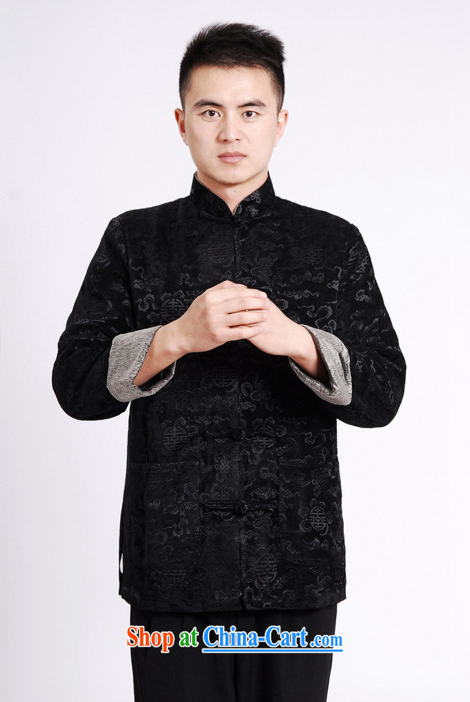 An Jing Tang replacing men long-sleeved jacket Tang fitted T-shirt men's jackets Tang replacing the cotton thick black XXXL pictures, price, brand platters! Elections are good character, the national distribution, so why buy now enjoy more preferential! Health