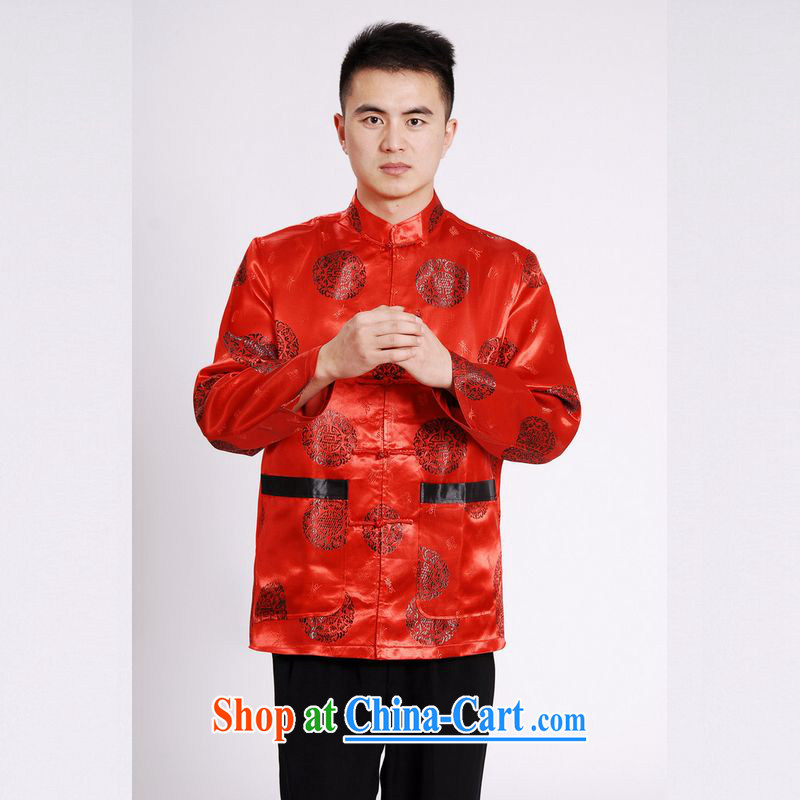 Jing An older Tang is a leading Chinese wind dress the life jackets wedding service performance service Chinese men and chinese red XXL