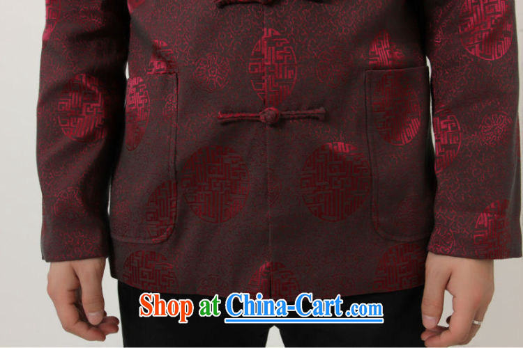 Jing An older Chinese, for Chinese wind dress the life jackets wedding service performance service Chinese male Tang jackets wine red XXXL pictures, price, brand platters! Elections are good character, the national distribution, so why buy now enjoy more preferential! Health