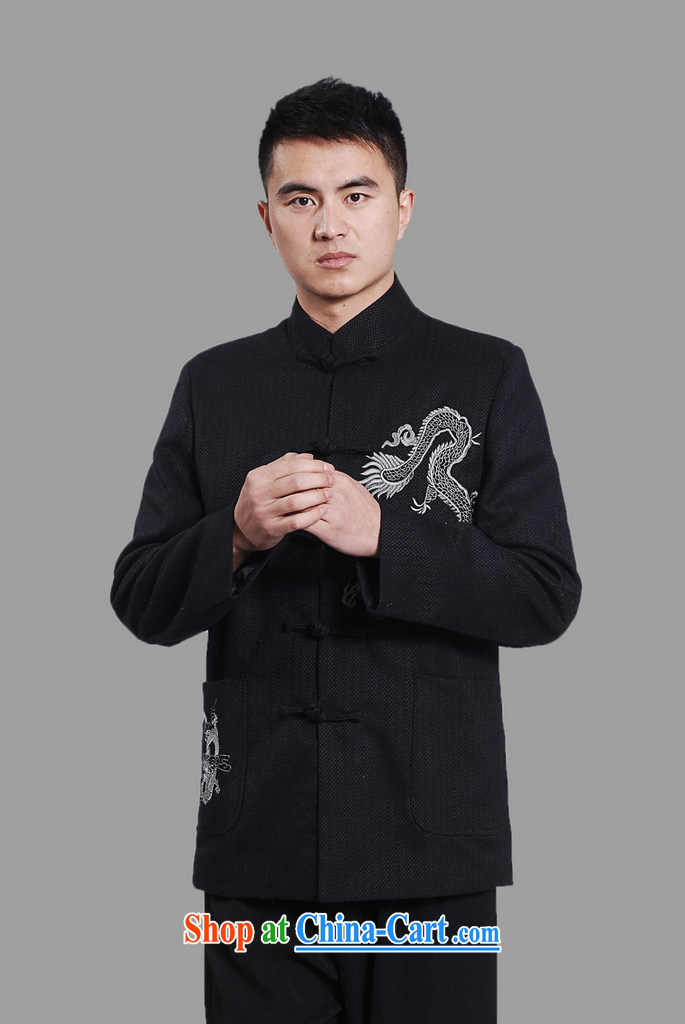 And Jing Ge men Tang jackets, for embroidery Chinese Dragon Chinese men's long-sleeved dress - blue A XXXL pictures, price, brand platters! Elections are good character, the national distribution, so why buy now enjoy more preferential! Health