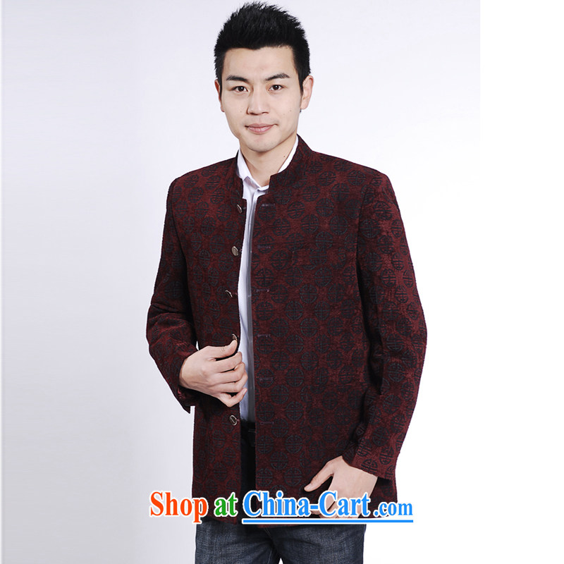 In accordance with good faith of men 2015 spring loaded new leisure Chinese men's Chinese, for casual men's smock jacket casual loading to payment deep red 190/XXXL, according to the Company, and, shopping on the Internet