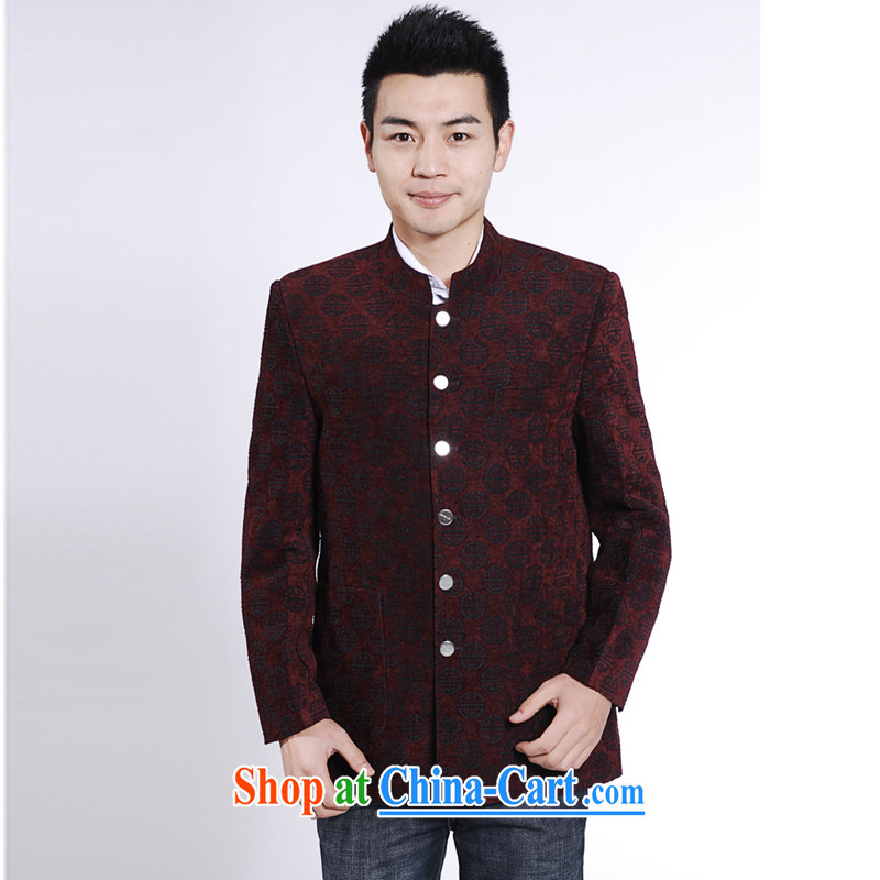 In accordance with good faith of men 2015 spring loaded new leisure Chinese men's Chinese, for casual men's smock jacket casual loading to payment deep red 190/XXXL, according to the Company, and, shopping on the Internet