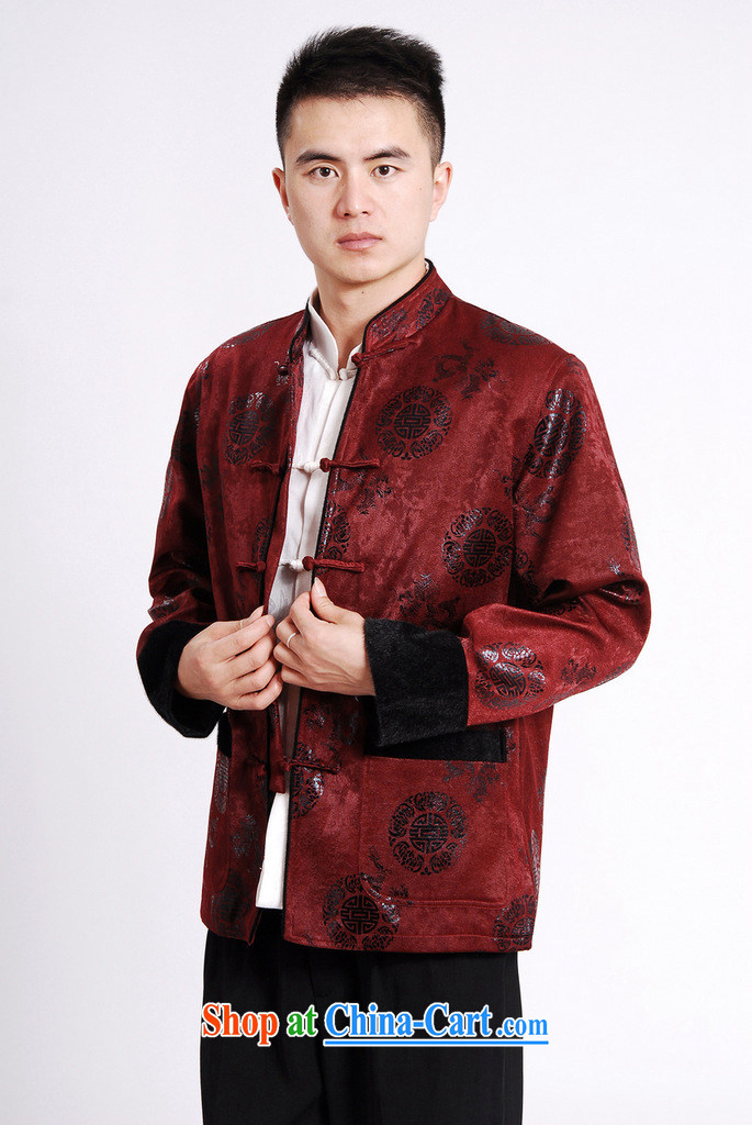 And Jing Ge Chinese men long-sleeved jacket Tang Replace T-shirt men's jacket water marten hairs Tang with the cotton Thick Red XXXL pictures, price, brand platters! Elections are good character, the national distribution, so why buy now enjoy more preferential! Health