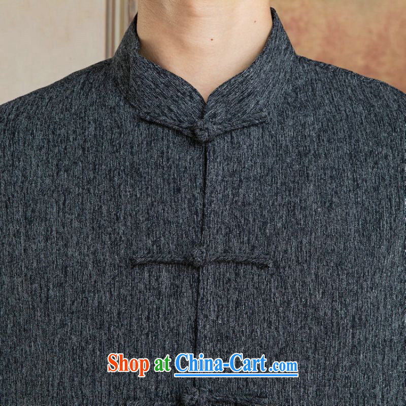 Shanghai, optimize purchase Chinese men's long-sleeved jacket, collar cotton linen Tang replacing kit T-shirt Kung Fu Tai Chi Kit Kit - 1 kit M, Shanghai, optimize, and shopping on the Internet