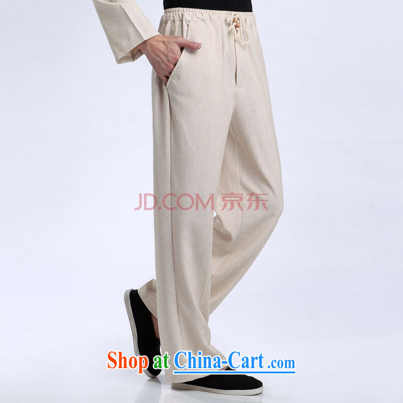 The frequency men's short pants Elasticated waist cotton linen trousers have been legged pants pants - 1 pants XXL, the bandwidth, and shopping on the Internet