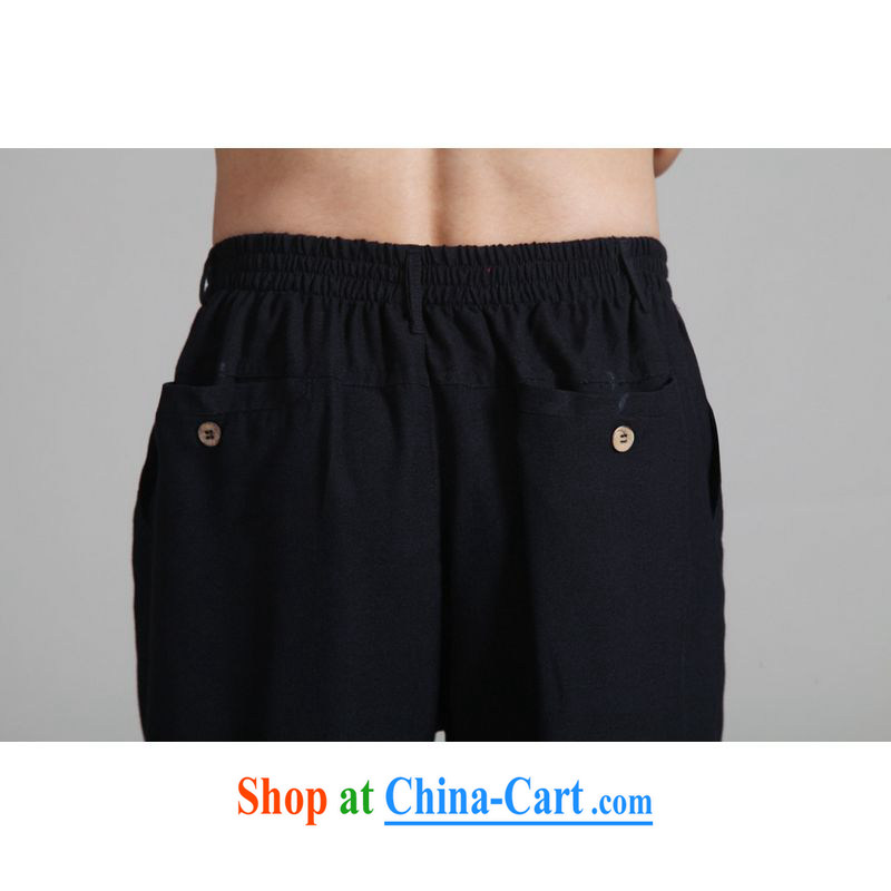 Miss Au King contributed men Tang with long-sleeved kit, cotton for the Kung Fu T-shirt Tai Chi Kit - 1 Black Kit XXXL, facilitating Jing, and online shopping