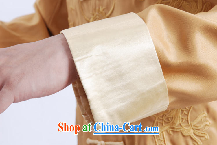 The frequency band Tang with men's long-sleeved dress men Tang jackets, for embroidery Chinese dragon yellow 3XL pictures, price, brand platters! Elections are good character, the national distribution, so why buy now enjoy more preferential! Health