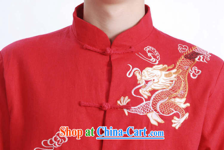 The frequency band Tang with men's long-sleeved dress men Tang jackets, for embroidery Chinese dragon M 1121 black 3 XL pictures, price, brand platters! Elections are good character, the national distribution, so why buy now enjoy more preferential! Health