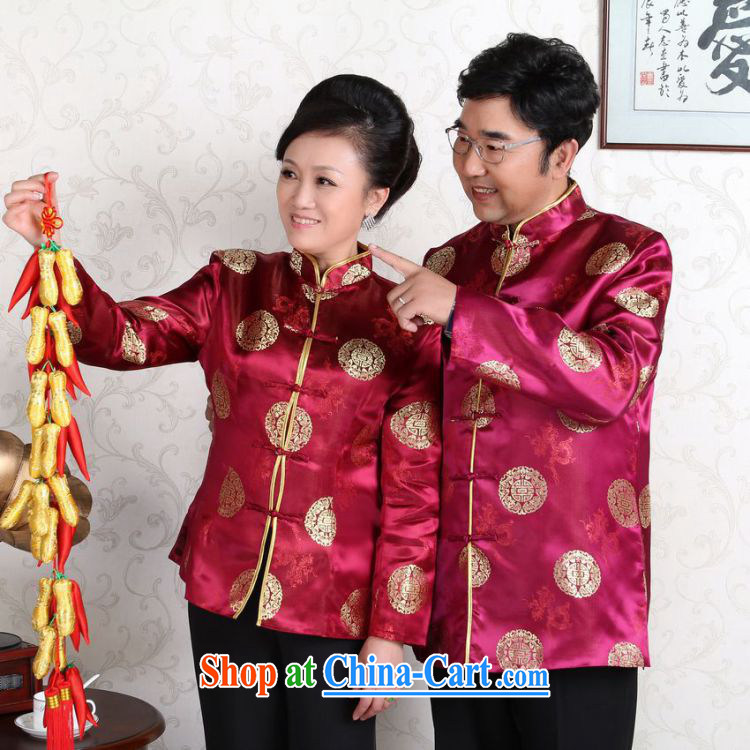 The frequency, older Chinese couples with the leading Chinese style dress too clothing wedding service performance service wine red women M pictures, price, brand platters! Elections are good character, the national distribution, so why buy now enjoy more preferential! Health