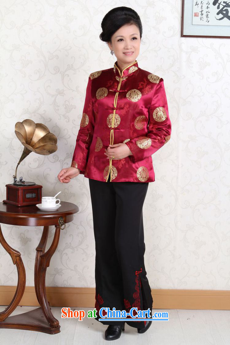The frequency, older Chinese couples with the leading Chinese style dress too clothing wedding service performance service wine red women M pictures, price, brand platters! Elections are good character, the national distribution, so why buy now enjoy more preferential! Health