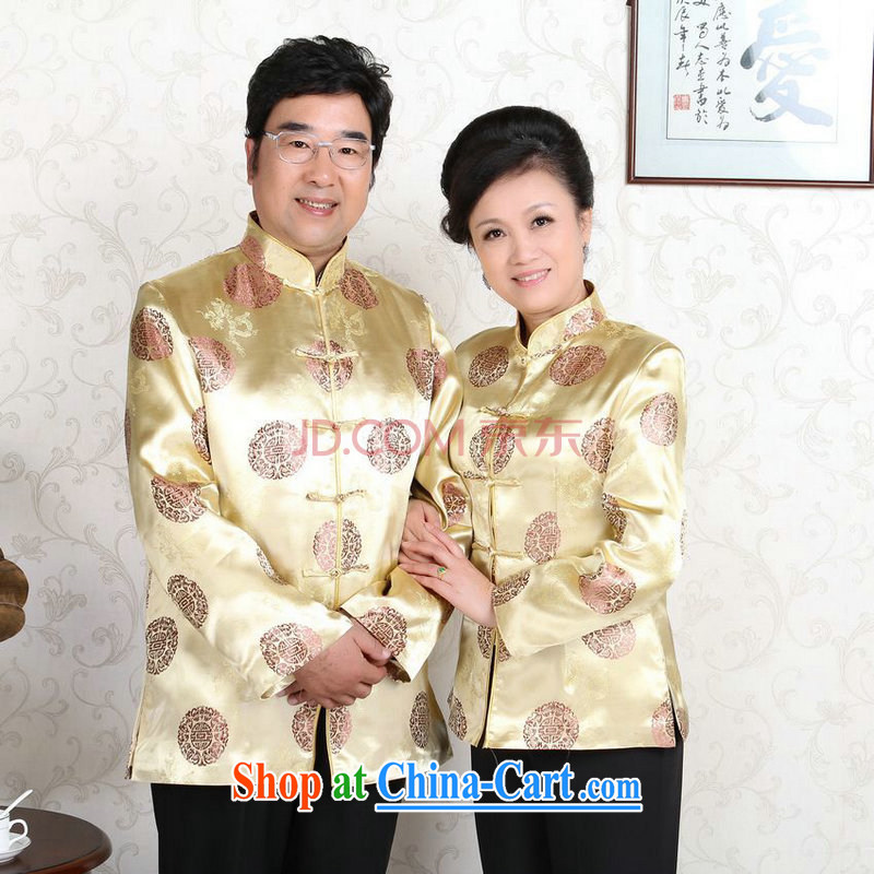The frequency in older Chinese couples with the collar China wind dress the life jackets wedding service performance service gold female, 3XL, the bandwidth, and shopping on the Internet