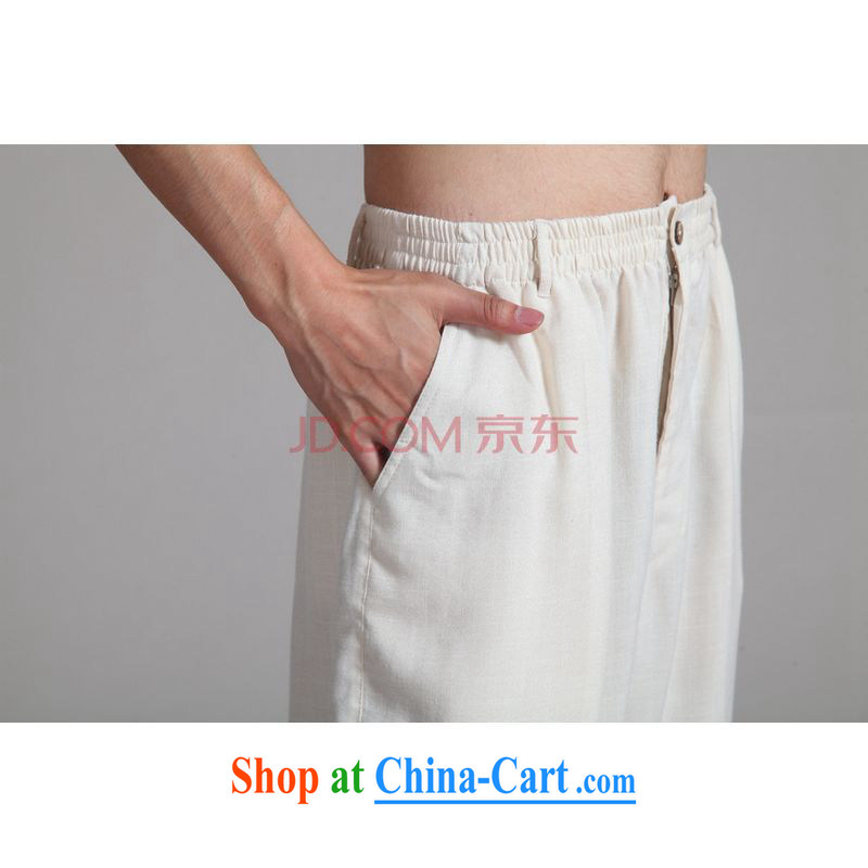 The Frequency Male Tang with long-sleeved kit, for the cotton shirt Kung Fu Tai Chi clothing - 2m White Kit 3 XL, the bandwidth, and shopping on the Internet