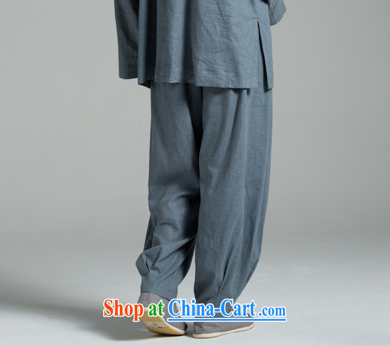 Cotton Ma - meditation/cynosure serving Japanese summer cool washable cotton The hushing trousers YHF 008 blue gray blue gray 2XL (3 days) pictures, price, brand platters! Elections are good character, the national distribution, so why buy now enjoy more preferential! Health