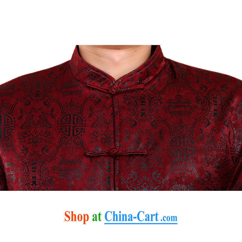 FN double-fish and cotton, older men and Tang with autumn and winter Tang clothing Howard YOUNG hearts, the Cotton long-sleeved Chinese national, serving wine red XXXL/190, and mobile phone line (gesaxing), and, on-line shopping