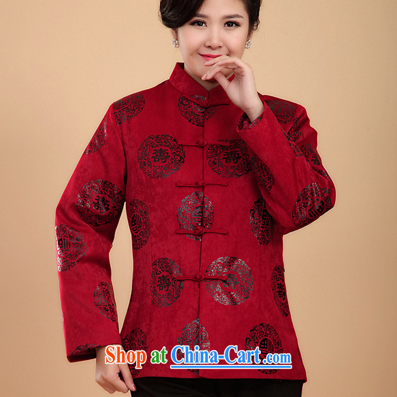 To explosion in Spring and Autumn and older well-shou-couples with Mom and Dad birthday life clothing men and women short red jacket, Red Spring,/XL Adam, elderly, shopping on the Internet