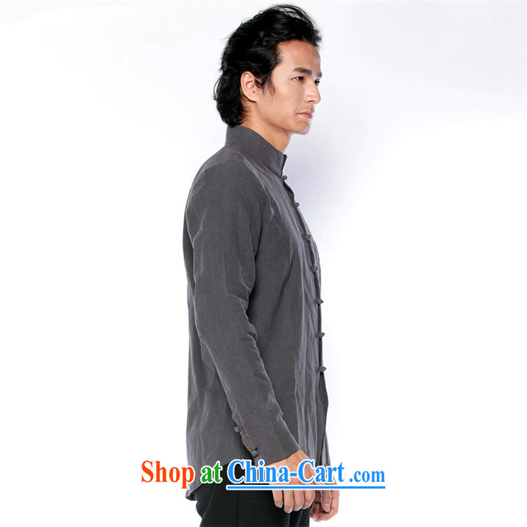 Hee-snapshot Dragon China wind cotton shirt the men's autumn decoration, shirt, long-sleeved for improved dark gray and dark gray XL pictures, price, brand platters! Elections are good character, the national distribution, so why buy now enjoy more preferential! Health