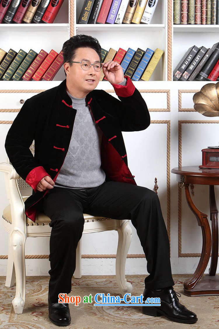 Joseph Cotton Men's Chinese long-sleeved jacket, older Chinese men's parka brigades