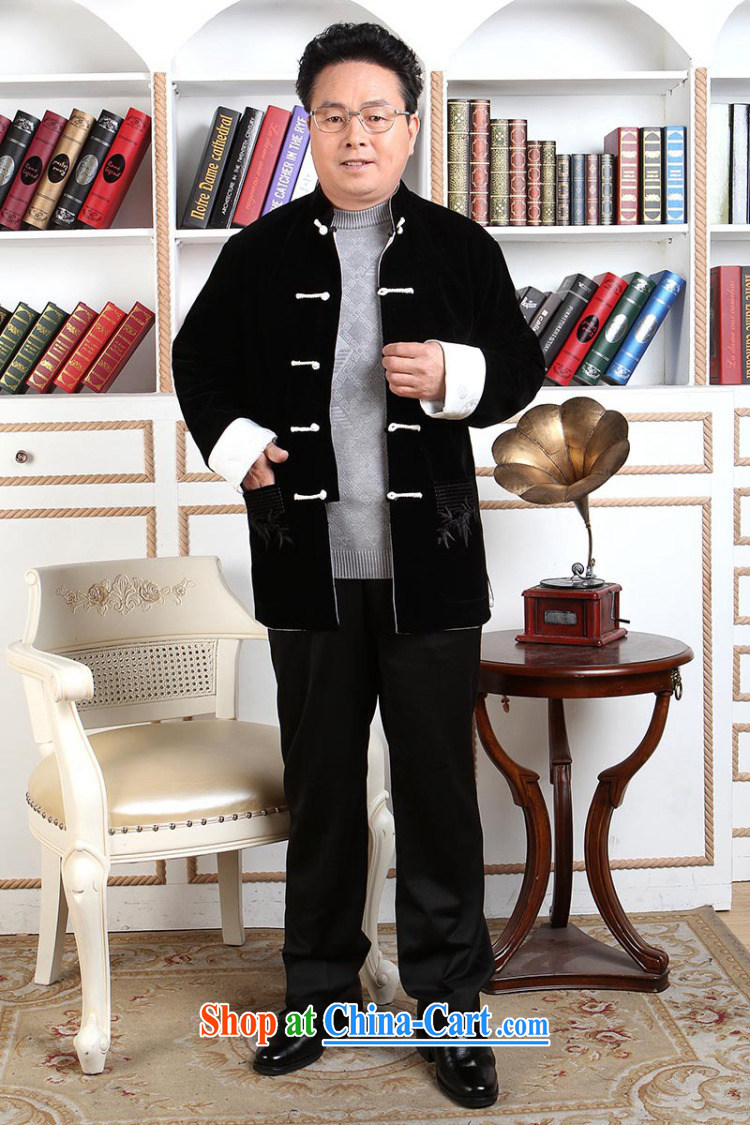 Joseph Cotton Men's Chinese long-sleeved jacket, older Chinese men's parka brigades