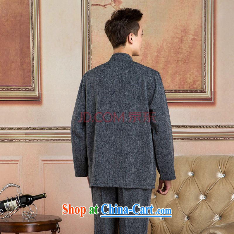 Cotton Joseph Tang replacing men long-sleeved jacket, collar cotton linen Chinese Kung Fu T-shirt Tai Chi clothing - 2 T-shirt XXXL, Joseph cotton, shopping on the Internet