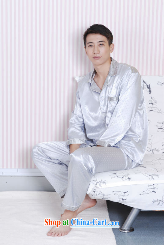 Cotton Joseph Tang with men's long-sleeved dress men damask Tang fitted Pajama Set - A gray XXL pictures, price, brand platters! Elections are good character, the national distribution, so why buy now enjoy more preferential! Health