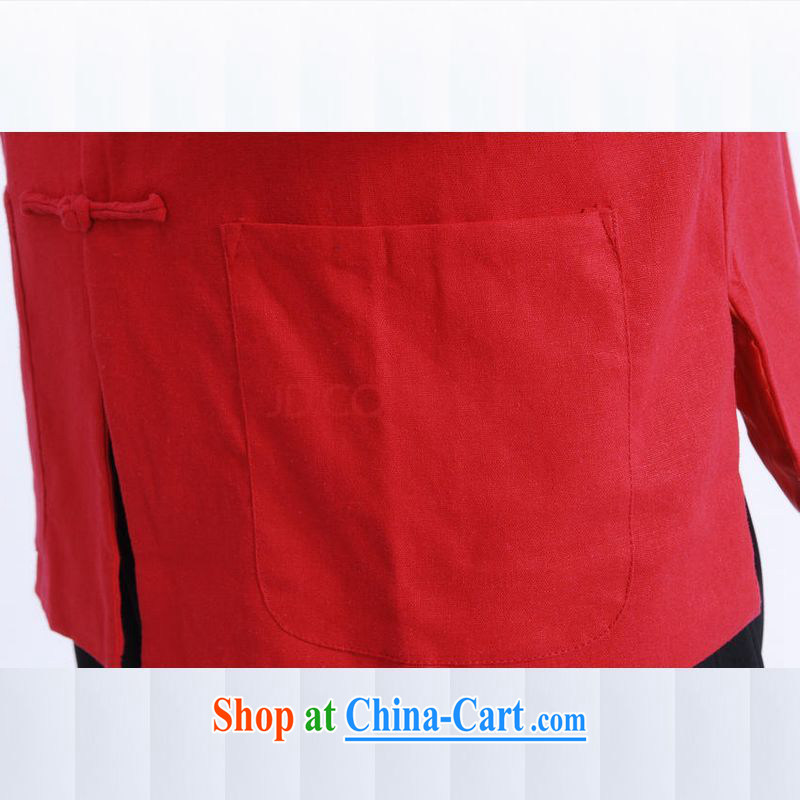 Cotton Joseph Tang replacing men long-sleeved dress men Tang jackets, for embroidery Chinese dragon M 1122 red XXXL, Joseph cotton, shopping on the Internet