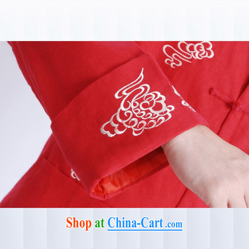 Cotton Joseph Tang replacing men long-sleeved dress men Tang jackets, for embroidery Chinese dragon M 1122 red XXXL, Joseph cotton, shopping on the Internet