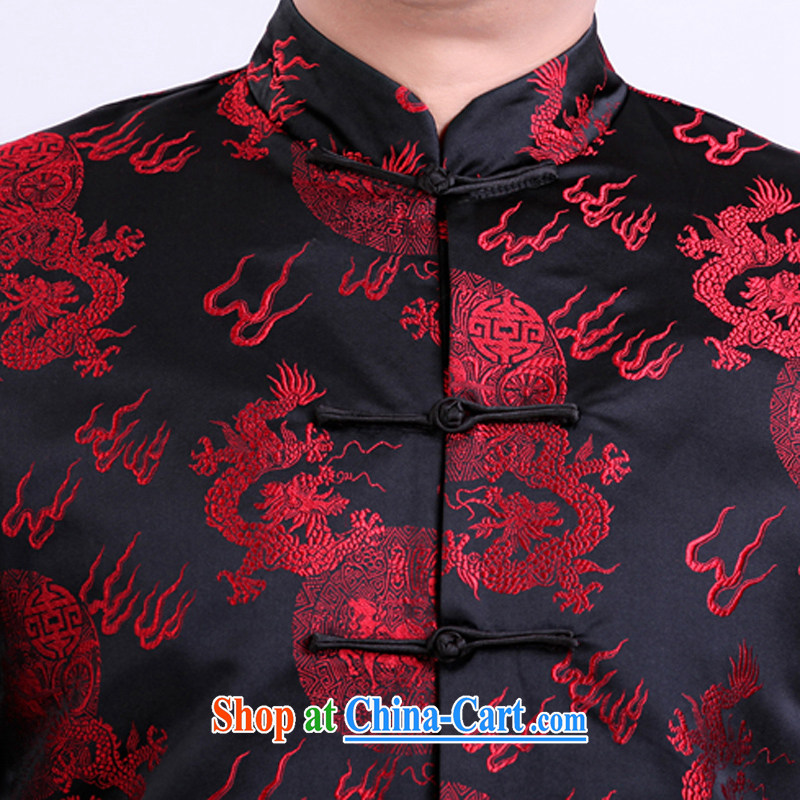 Federation, Mr Tang poetry with men and older men and Chinese Spring 2015 New Dragon tattoo Chinese manual tray snap national costumes, Chinese collar Tang jackets black 190/XXXXXL, Federation Bob poetry (lianbangbos), online shopping