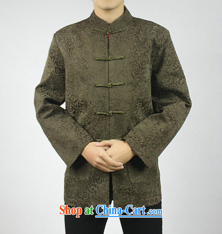 Federal Bob poetry high-end Chinese men, older men and Chinese Spring and Autumn 2015 New Tang replacing manual tray snap heavy jacquard Chinese, for Tang jackets coffee 190/XXXXXL pictures, price, brand platters! Elections are good character, the national distribution, so why buy now enjoy more preferential! Health