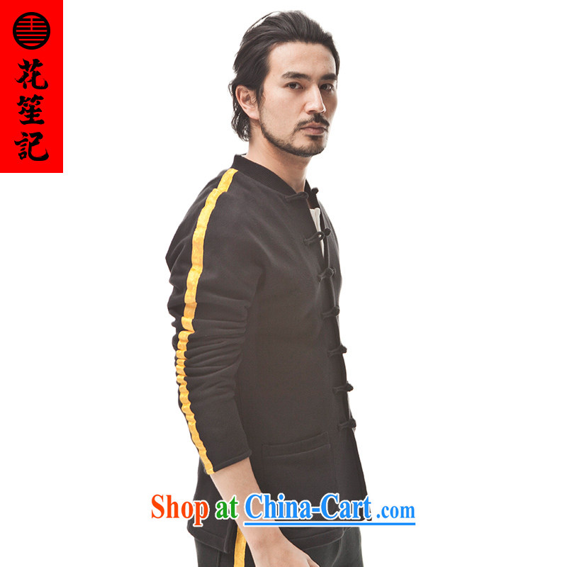 Take Your Excellency's wind the Sau San Tong with Chinese style men's retro sport Autumn and Winter Fashion Sweater black on yellow jumbo (XL), take note his Excellency (HUSENJI), shopping on the Internet