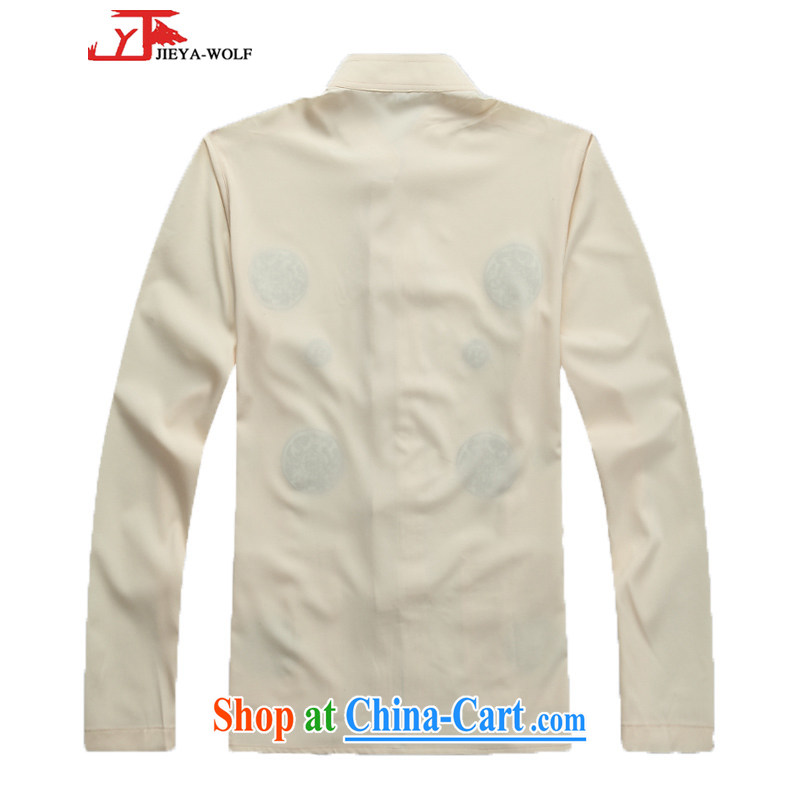 Jack And Jacob - Wolf JIEYA - WOLF new kit Tang with men's long-sleeved spring loaded men Tang with stylish lounge solid color thin beige a 165/S, JIEYA - WOLF, shopping on the Internet