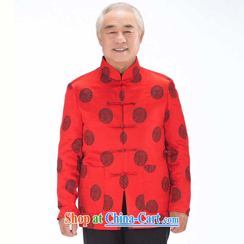 1212 F genuine new male Chinese cotton Chinese, for emulation, the Cotton Chinese Chinese cotton suit Male Red XXXL_190