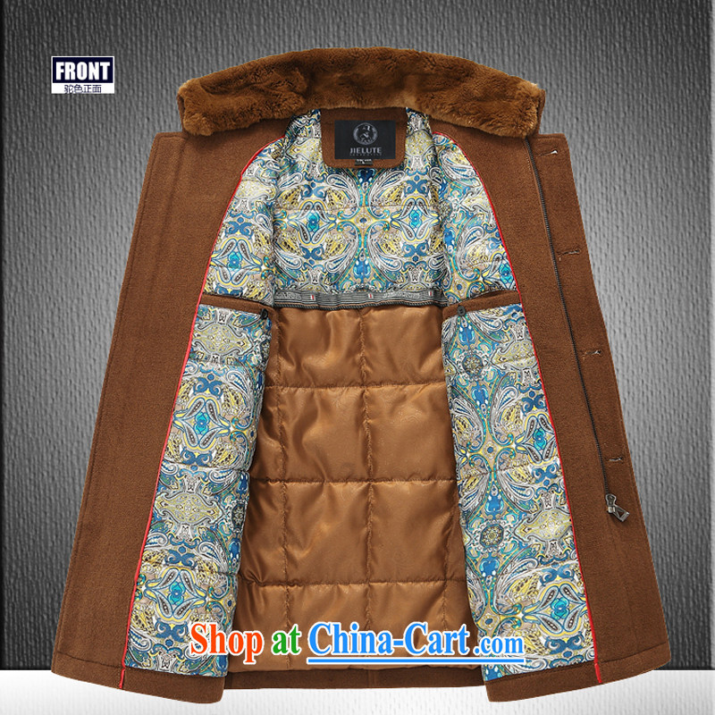 Card West men's hair coat is in the men's long smock, for her daughter coat 8358 wine red XXXL, happy, and shopping on the Internet