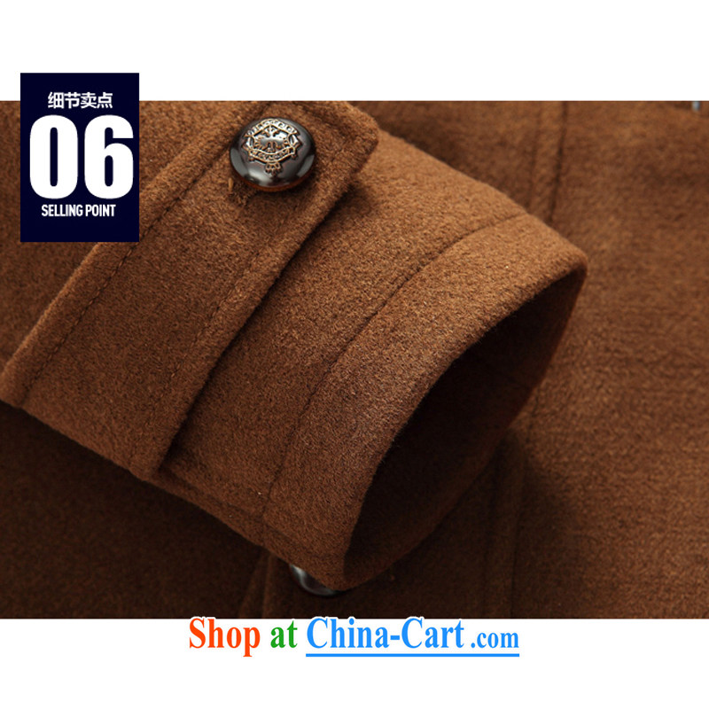 Card West men's hair coat is in the men's long smock, for her daughter coat 8358 wine red XXXL, happy, and shopping on the Internet