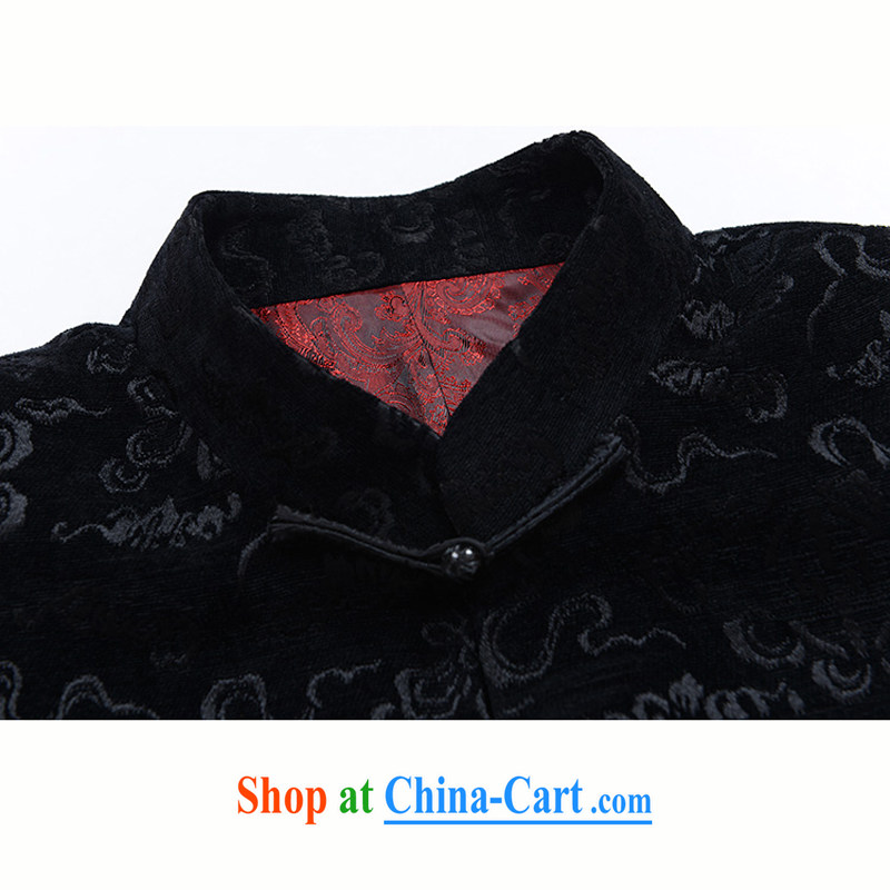 F 1316 New Men's Chinese, for both men and Chinese T-shirt round-hi, the Dragon in the older Ethnic Wind Tang black XXXL/190, and mobile phone line (gesaxing), and, on-line shopping