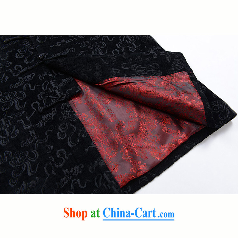 F 1316 New Men's Chinese, for both men and Chinese T-shirt round-hi, the Dragon in the older Ethnic Wind Tang black XXXL/190, and mobile phone line (gesaxing), and, on-line shopping